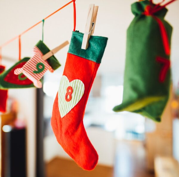 red and white stocking