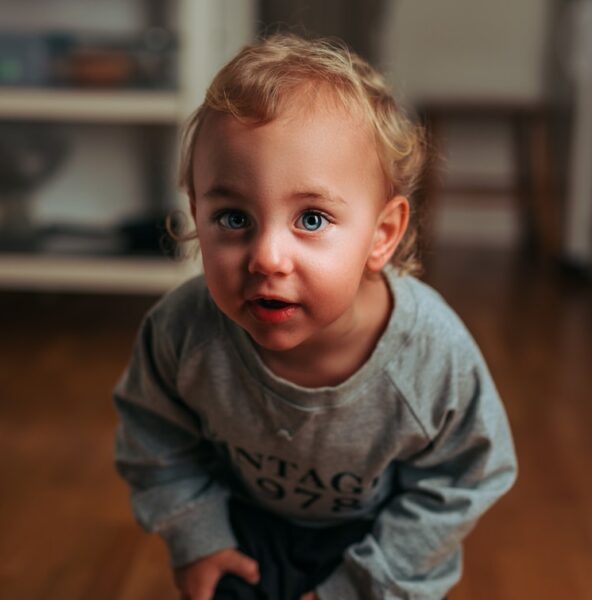 boy holding his knee