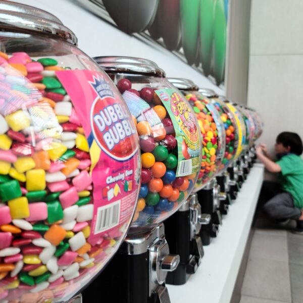 m ms chocolate candies in jar