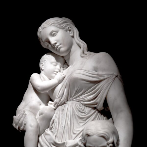 woman carrying baby statue clip art