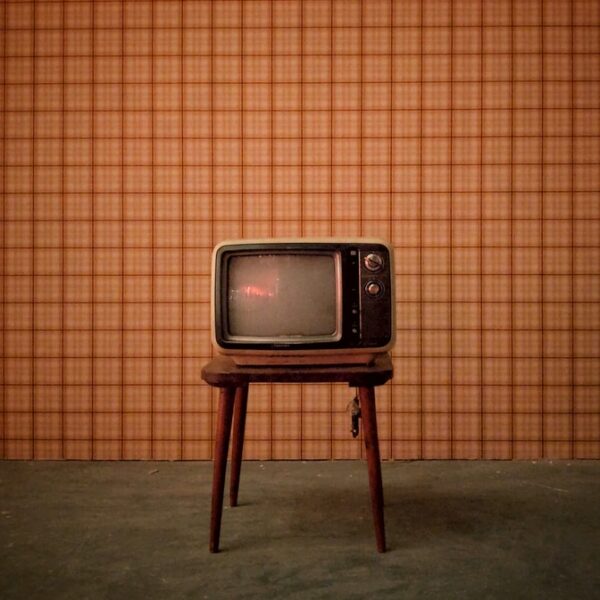 turned off black television