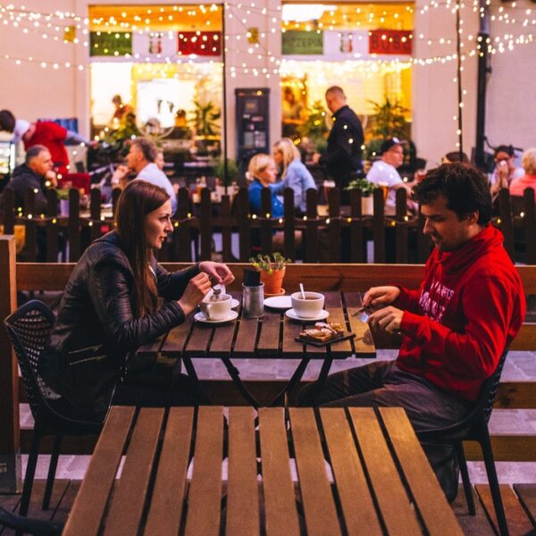 couple dining out