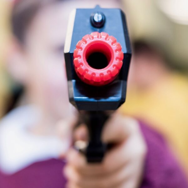 black and red airsoft pistol