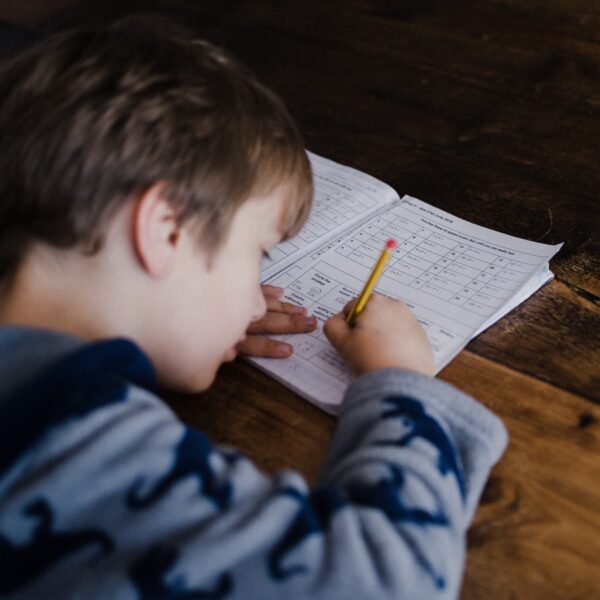 boy writing