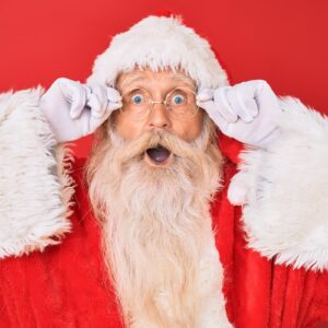 santa claus with red background
